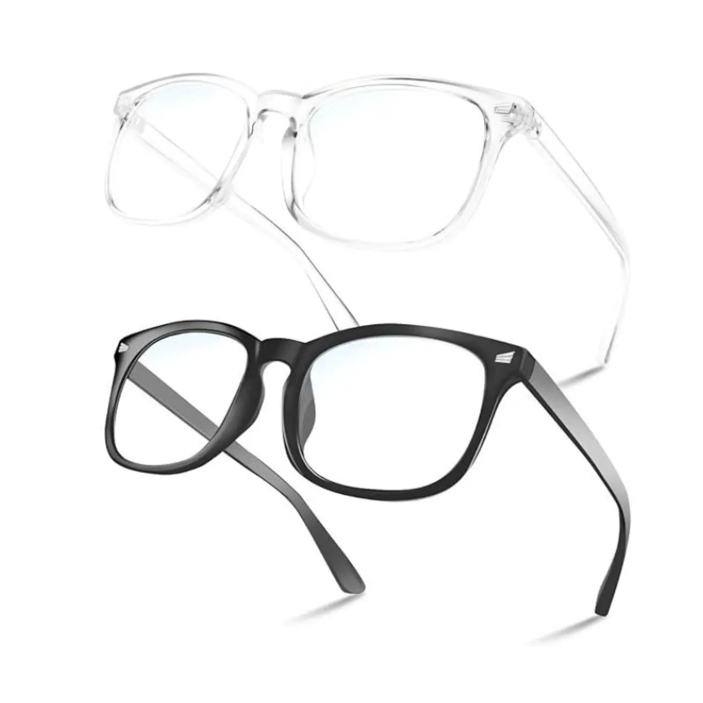 Blue Light Glasses for Men - Fashion Accessories, HD Non-Prescription Eyewear, Blue Light Blocking Anti-Reflective Polycarbonate Lenses, Flexible Plastic Frames, Lightweight 2025 Style (Work/Office Use), Blue Lights Glasses, Glasses Blue Light