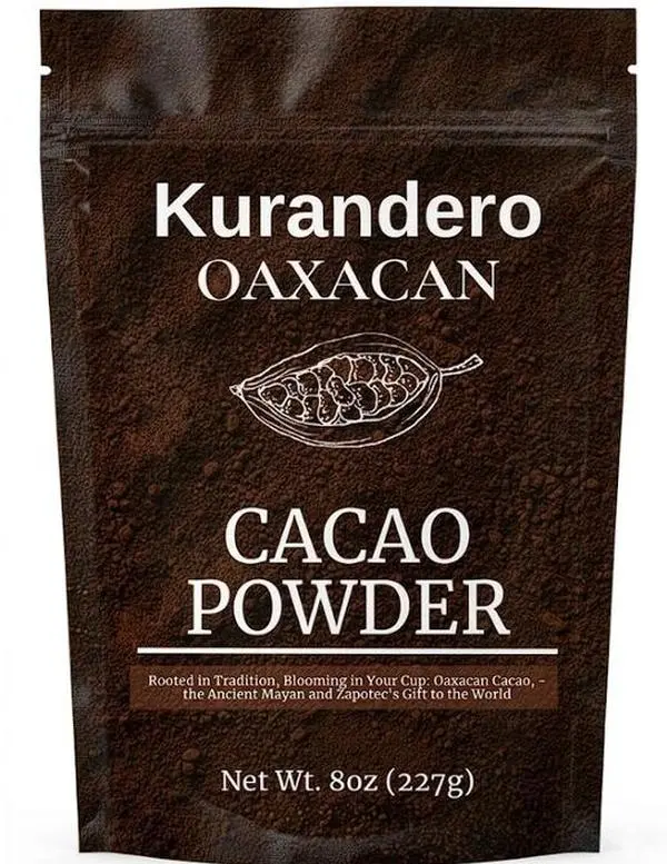 Kurandero Oaxacan Cacao Powder 200g Natural Superfood Drink Mix Rich Antioxidant Blend for Hot Drinks Smoothies and Recipes - Beverage, Tea