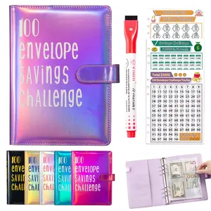 100 day Savings Challenge Binder with 30/52/100 Days Trackers - Budget Organizer with Envelopes for Saving $5,050, Money Saving Kit for Financial Wellness Goals tiktokshopspringglowup gifts graduation kindergarten
