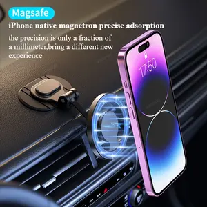 1040° Rotation Magnetic Car Phone Holder Foldable Car GPS Cellphone Support Stand For All Magnetic Phones iPhone 17 16 15 14 13 12 Samsung Car Cellphone Mount Car Mount Smartphone Vent Mount Car Accessories Car Gadgets