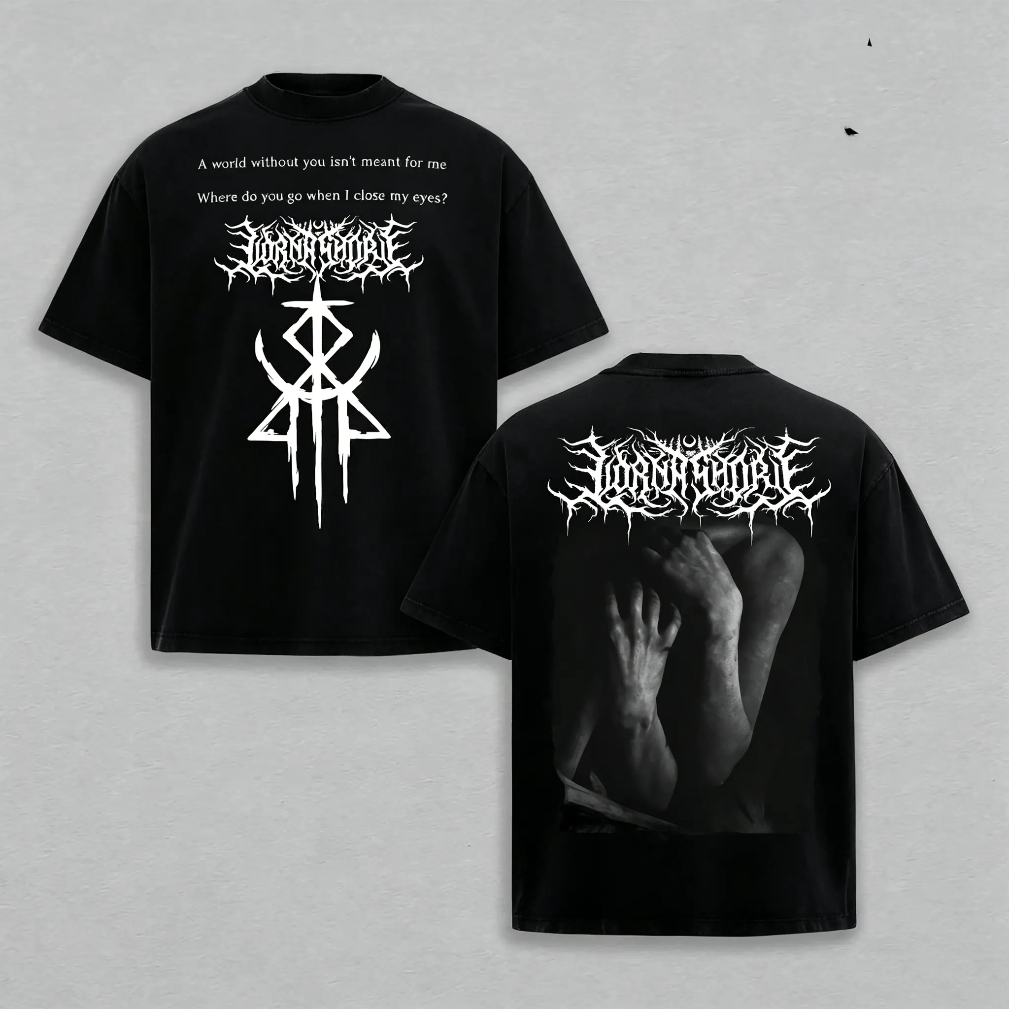 [Baby Gang] Limited Lorna Shore pain Remains Dancing Like Flames Heavy Metal Washed Shirt Unisex Oversize Rock Band Cotton T-shirt Gift For Rock Lovers Gothic Punk Emo Grunge Vintage 90s Graphic Tees Streetwear T-shirt