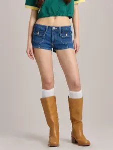 Wylder Low-Rise Micro Denim Short