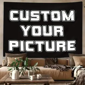 Custom Photo Tapestry Banner - Personalized Polyester Wall Hanging with Your Own Text/Image, Durable Size-Options Home Decor for Weddings, Anniversaries