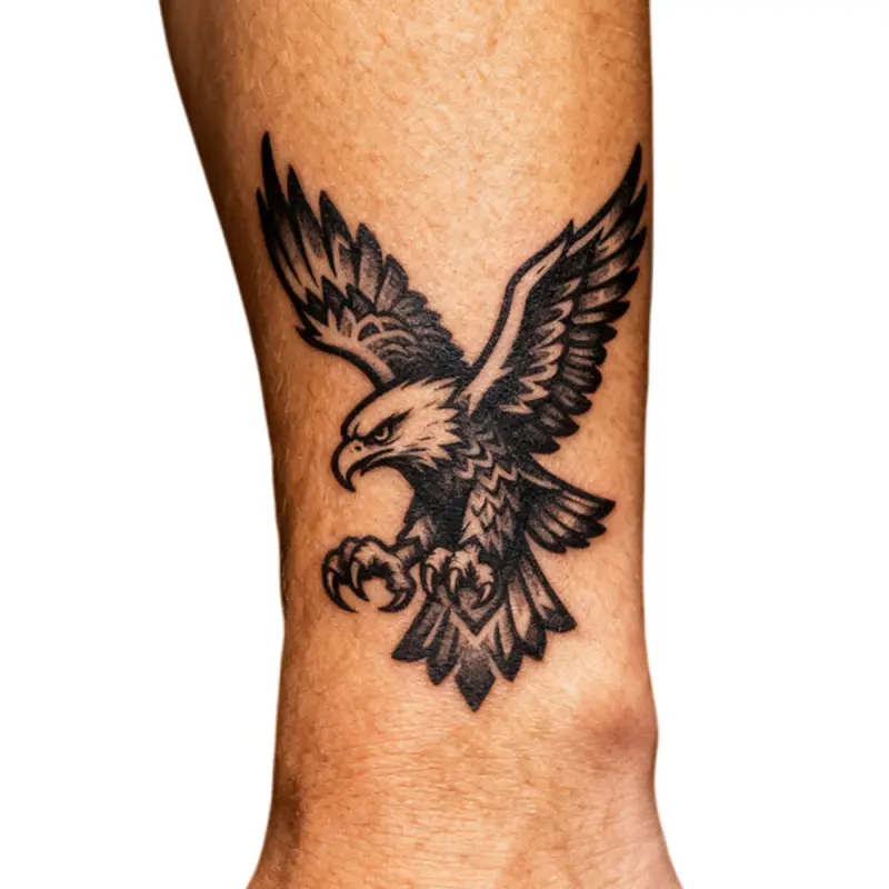 Eagle Arm & Handback Botanical Tattoo Sticker Magic Tattoo Waterproof & Long-Lasting 7-15 Days High-Quality Realistic Tattoo for Men & Women Semi-Permanent Non-Reflective Temporary Tattoo Fake Tattoos Temporary Tattoo Stickers