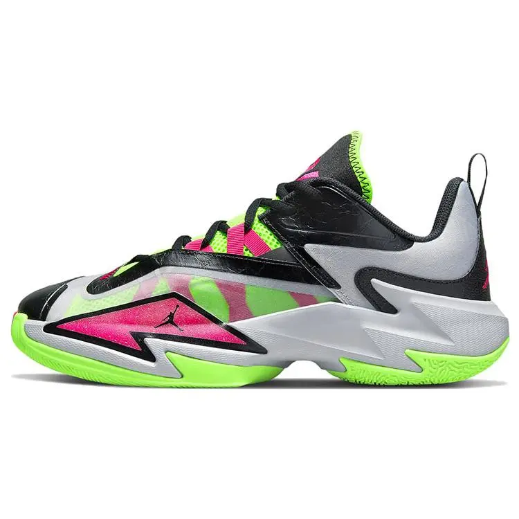 Jordan Air Westbrook One Take 3 Pf Wolf Grey Pink Prime' Cushioned Durable Low Top Basketball Shoes Men's DC7700-002