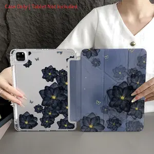 1 Piece Protective Folio Tablet Case with Pen Holder,Foldable Tablet Case Compatible with iPad 10th 10.9-inch 2022/iPad Air 13(M3 2025)/iPad Air 11(M3 2025)/iPad Air 11/iPad 11/7th/8th Gen/Air 2/Air4/5 Auto Sleep/Wake Function/Stylish Tablet Accessories