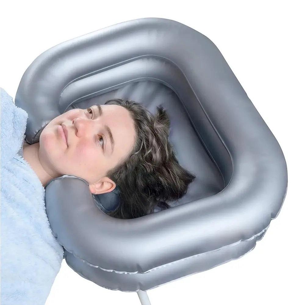 Portable Inflatable Shampoo Bowl, Travel-Friendly Hair Washing Basin ...