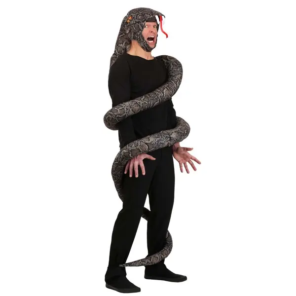 HalloweenCostumes Men's Slithering Snake Costume, Menswear Clothes, Polyester-Foam Elastic Fabric Special Occasion Outfit