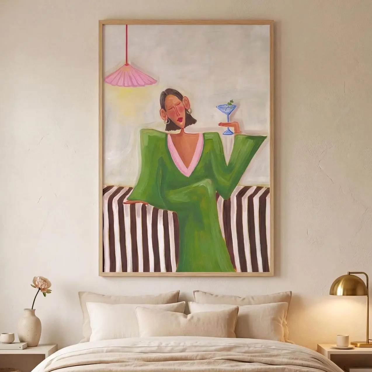 Martini Cocktail Wall Art Chic Fashion Poster Glam Bedroom Decor Gift Print A