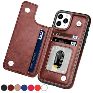 Retro Wallet Flip Leather Case For iPhone 15 Pro Max 14 Plus  13  Multi Card Slot Holder Cover