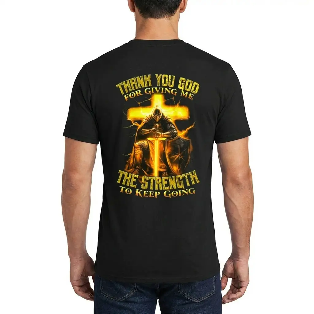 Plus Size Men'S Christian Faith T-Shirt |   Y2K Street Style, God'S Choice Print, Suitable For Church, Casual Wear And Christian Gifts - Machine Washable Crew Neck Short Sleeve, Faith-Based Fashion, Hip Hop Street Style, Men'S Gift Idea