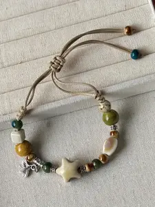 Boho Style Beaded Design Braided Bracelet, Beaded Bracelets, Fashionable Jewelry for Women & Men, Trendy All-match & Exquisite Jewelry for Birthday Gift