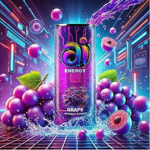 Ai Eneegy Grape - SUGAR FREE Energy Drink for Mental Focus - Zero Calorie & Zero Carb - 12 Pack with Refreshing Grape Flavors and High Energy Boost - Sport Beverage