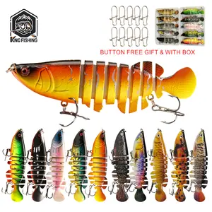 [FreeShip] 5Pcs Swim Bait Fishing Lures Wobblers, Artificial Multi-section SwimBait Crankbait JerkBait, Realistic Freshwater and Saltwater Lures for Bass, Trout, Crappie, Pike, Carp, Trolling Tackle, Great Fishing Gifts