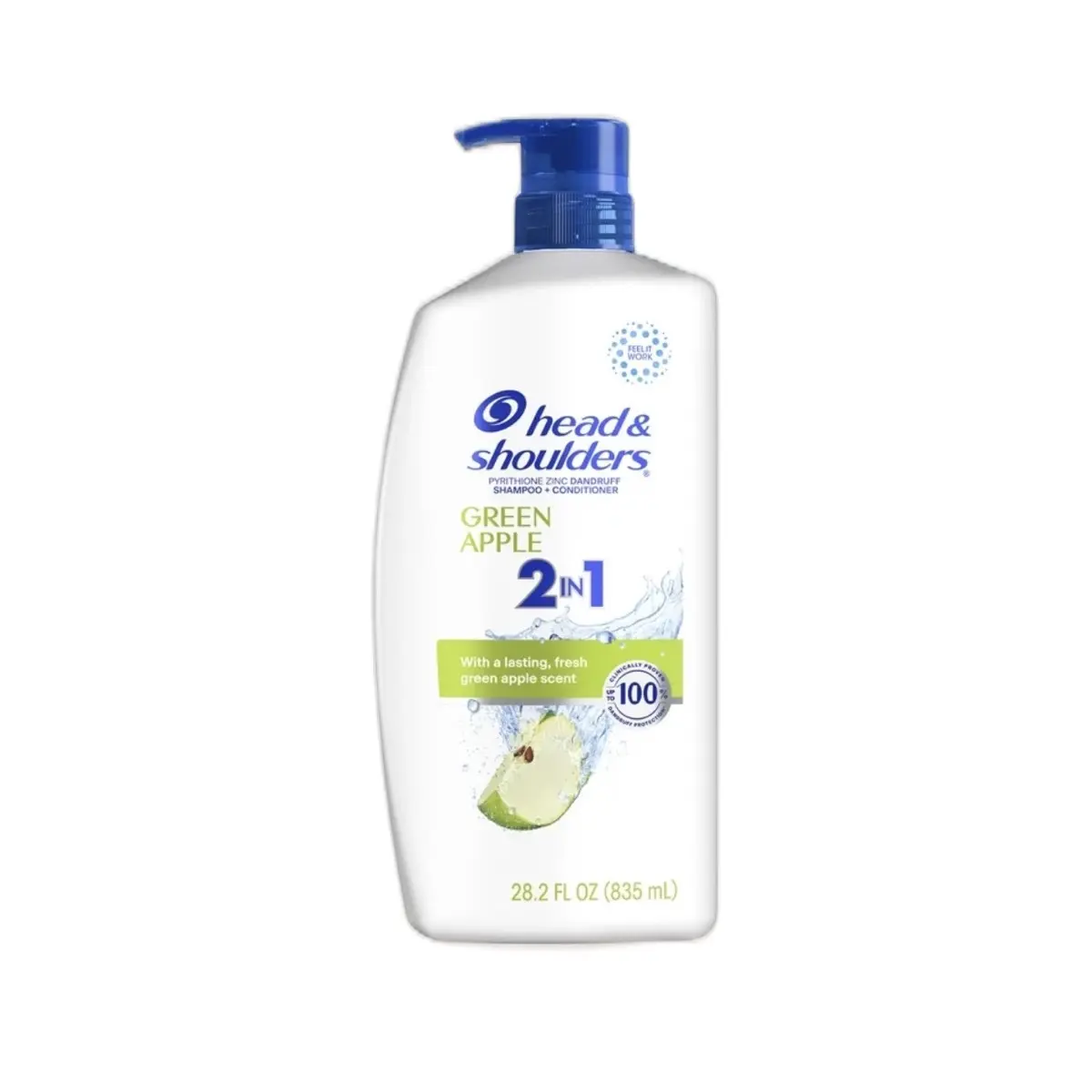 Head & Shoulders 2 in 1 Dandruff Shampoo and Conditioner, Green Apple, 28.2 oz Haircare Scent