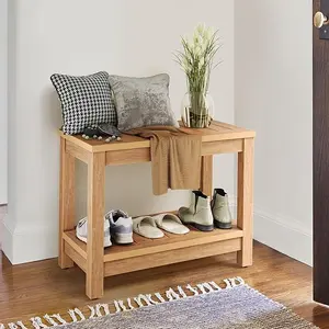 DWVO Shower Stool for Inside Shower, Water Resistant & Non Slip Poly Lumber Shower Bench to Sit on or Foot Rest, Heavy Duty Chair Seat for Entryway Bathroom Living Room Outdoor (Teak)