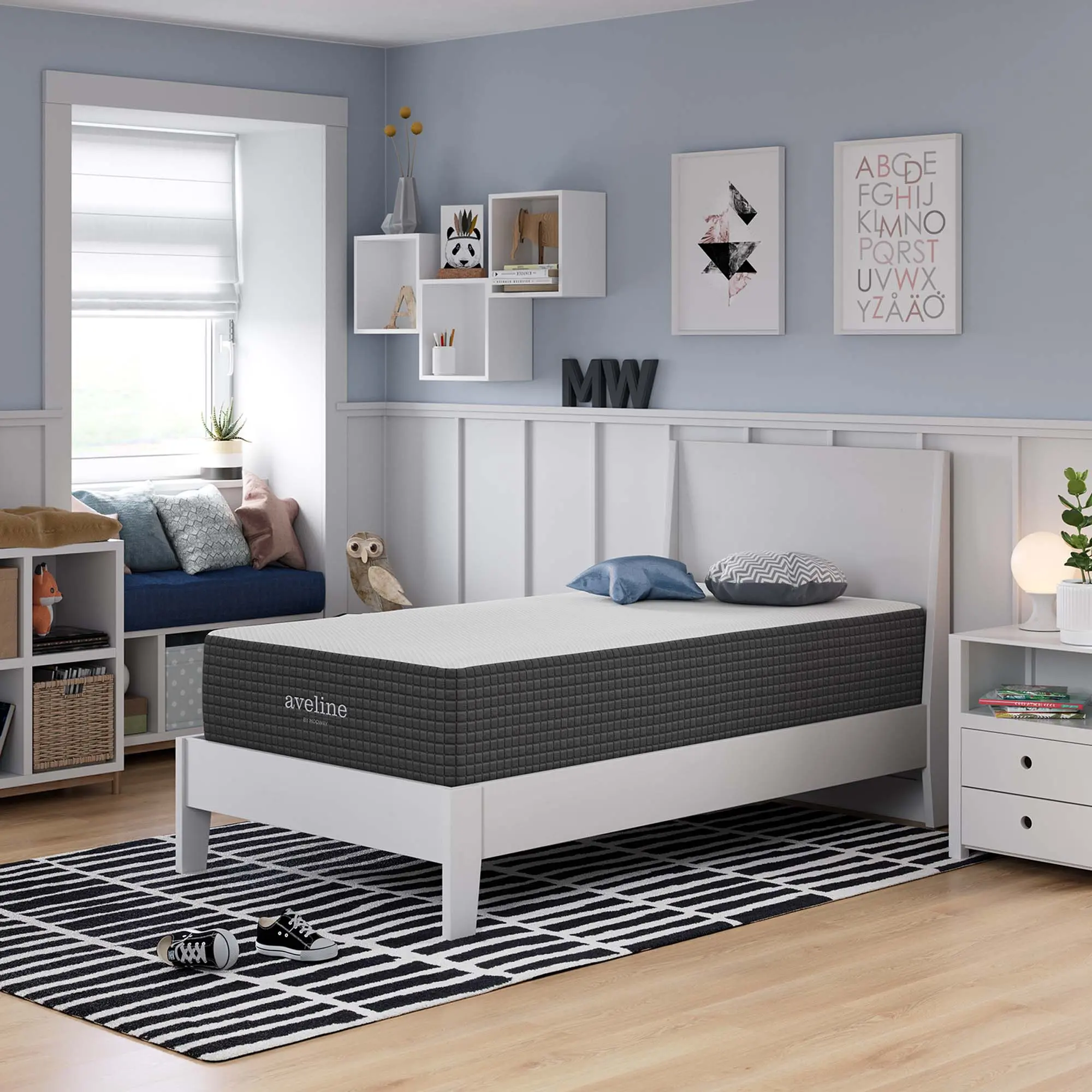 Aveline 12" Memory Foam Twin Mattress in White