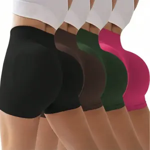 Cheeky Volleyball Shorts |   Women High Waist Seamless Yoga Shorts, Peach Hip Lift Quick Dry Tight Fitness Running Outdoor Workout Shorts