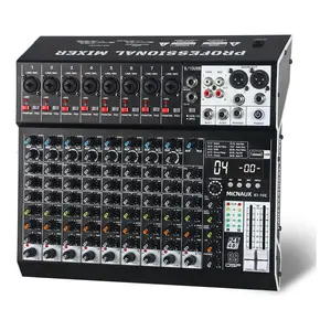 10-Channel Digital Audio Mixer Board - 99 DSP Effects, Smartphone Bluetooth, USB, 48V Phantom Power - Professional DJ Sound Console for Live Streaming, Karaoke