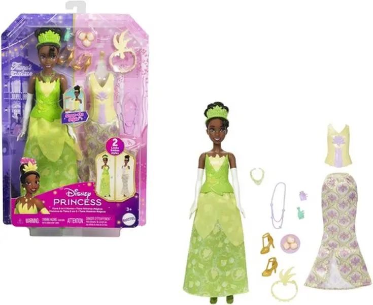 Disney Princess Tiana 2-in-1 Stories Fashion Doll  [COLLECTIBLES]