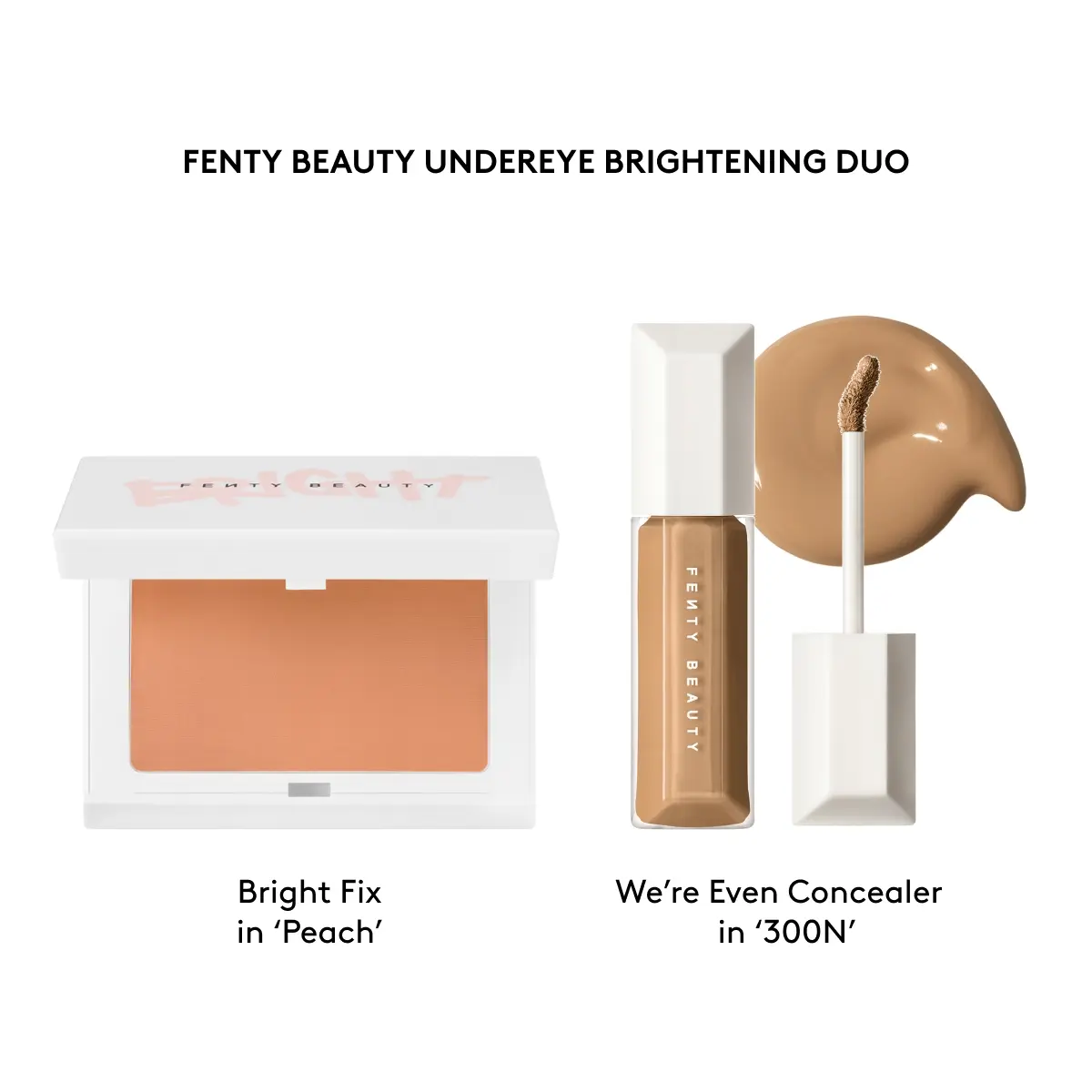 BRIGHT FIX PEACH + WE'RE EVEN CONCEALER 300N