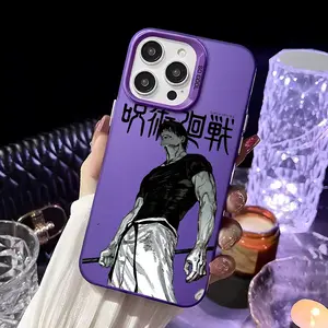J-Jujutsu Toji Kaisen F-Fushiguro Phone Case for iPhone 17 16 15 14 13 12 11 Air Pro Max Plus Independent Metal Button Silver Shell Protective Personalized Casing
