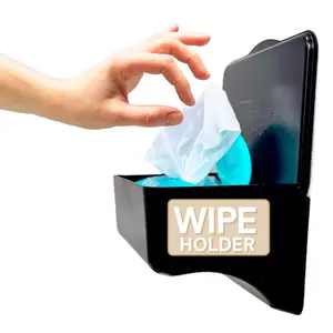 Bathroom Wipes Holder Dispenser with Shelf – Restroom Organizer & Toilet Wipe Holder for Bathroom Must Haves – Tool Free Wall Mounted Storage Baby Wipe Container by Storage Theory