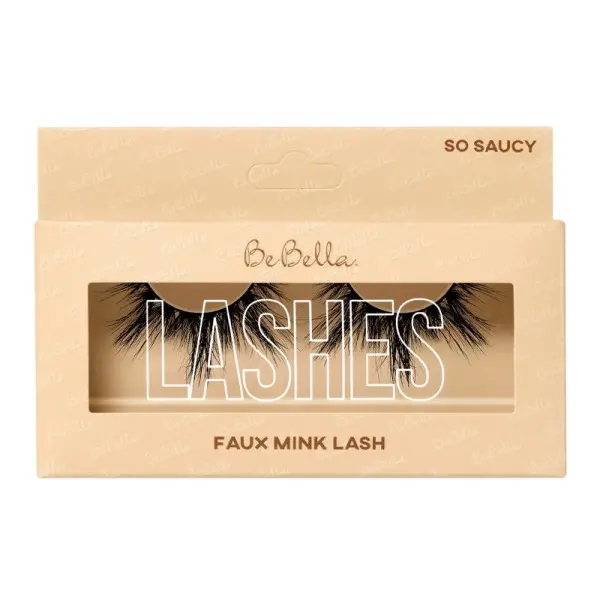 Be Bella Lashes - Saucy Faux Mink Lash for Flawless Eyelashes - Makeup Volumized Natural