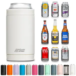 DUALIE 3 in 1 Insulated Can Cooler - White