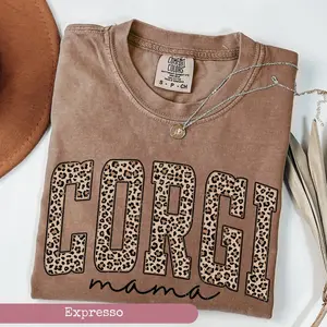 Comfort Colors Leopard Corgi Mom Sweatshirt, Corgi Mama Gift, Corgi Mom Christmas Gift, Cute Dog Lovers Gift Shirt, Dog Mom Birthday Gift