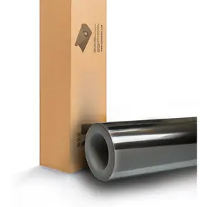 Standard Gloss Chrome Black Vinyl Wrap Adhesive Film Roll (1ft x 5ft)