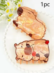1pc women's hair accessory, Super cute clips, cute animal holding fruit, water dolphin hair accessory, cute sleeping water dolphin clip hair accessory, hair accessory for vacation and travel, women's hair accessory for daily