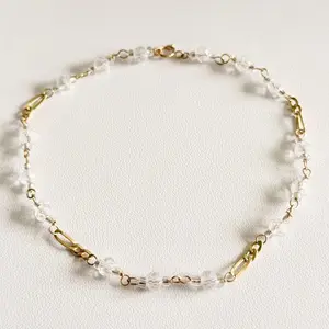 10k Handmade Bracelet - Clear Bead