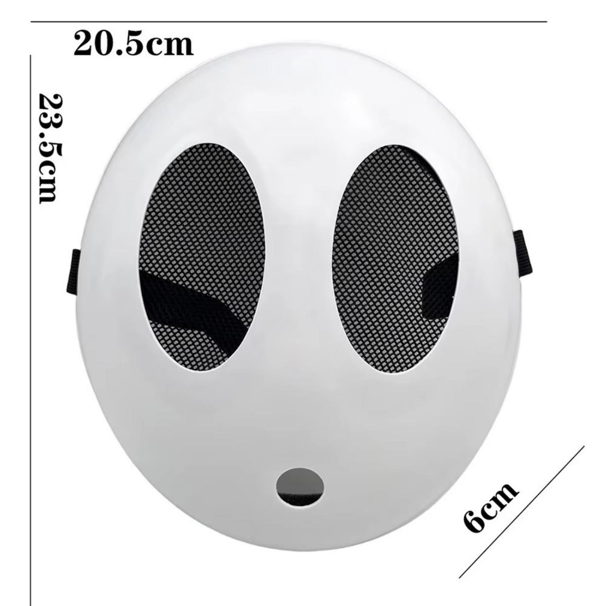 Game Bros Shy Guy Mask, Funny Cosplay Unisex Full Face Thicken Plastic Mask for Kids Boys Girls Adult, Halloween Carnival Party Costume Props, Masquerade Cartoon Character Accessory Adjustable Waist Tightener Clip Handmade Resin Craft Events confetti eggs