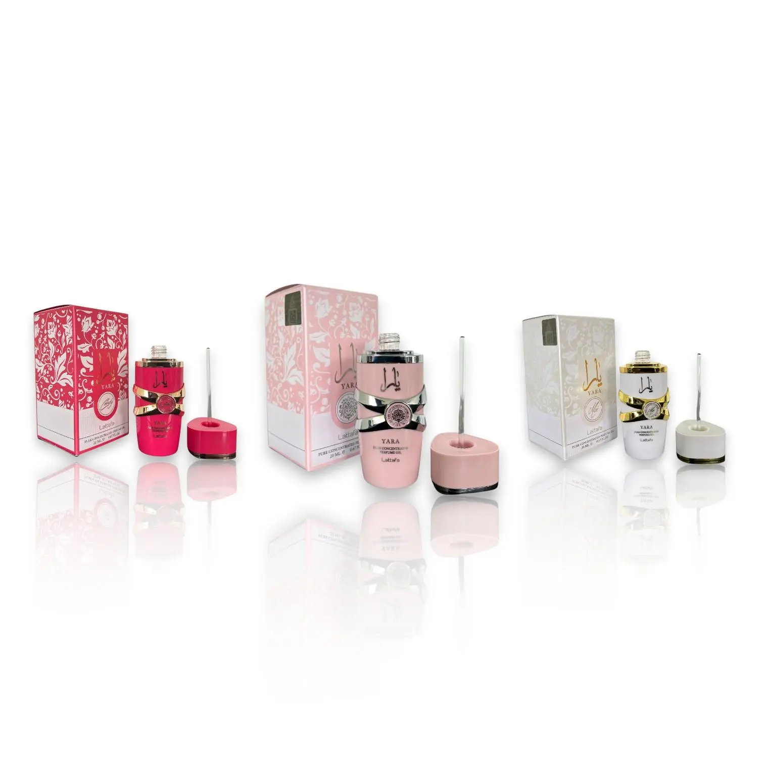 Lattafa Luxurious Perfume Concentrated Oil - Yara Collection (Candy, Moi Variants) - 20 ml (0.6 oz) Compact Bottle, Refined Aroma with Vanilla, Sweet and White Floral Notes for Women