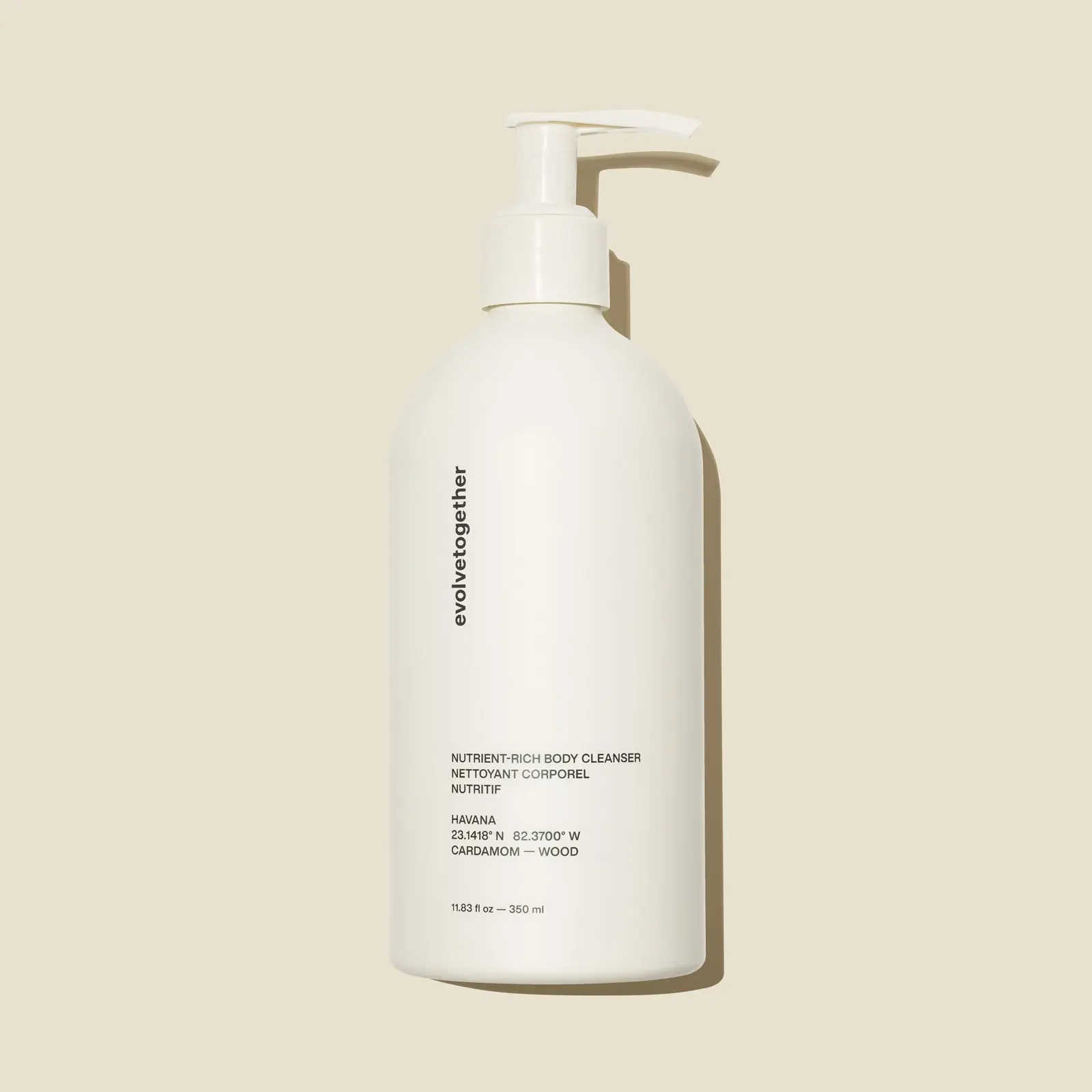 evolvetogether - havana, nutrient rich body cleanser, notes of cardamom and cedarwood | made with 17% oils and butters | aluminum-free | baking soda-free |deepluy cleanse and hydrate
