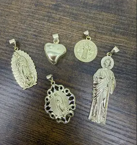 Paquete de 5 medallas de oro laminado