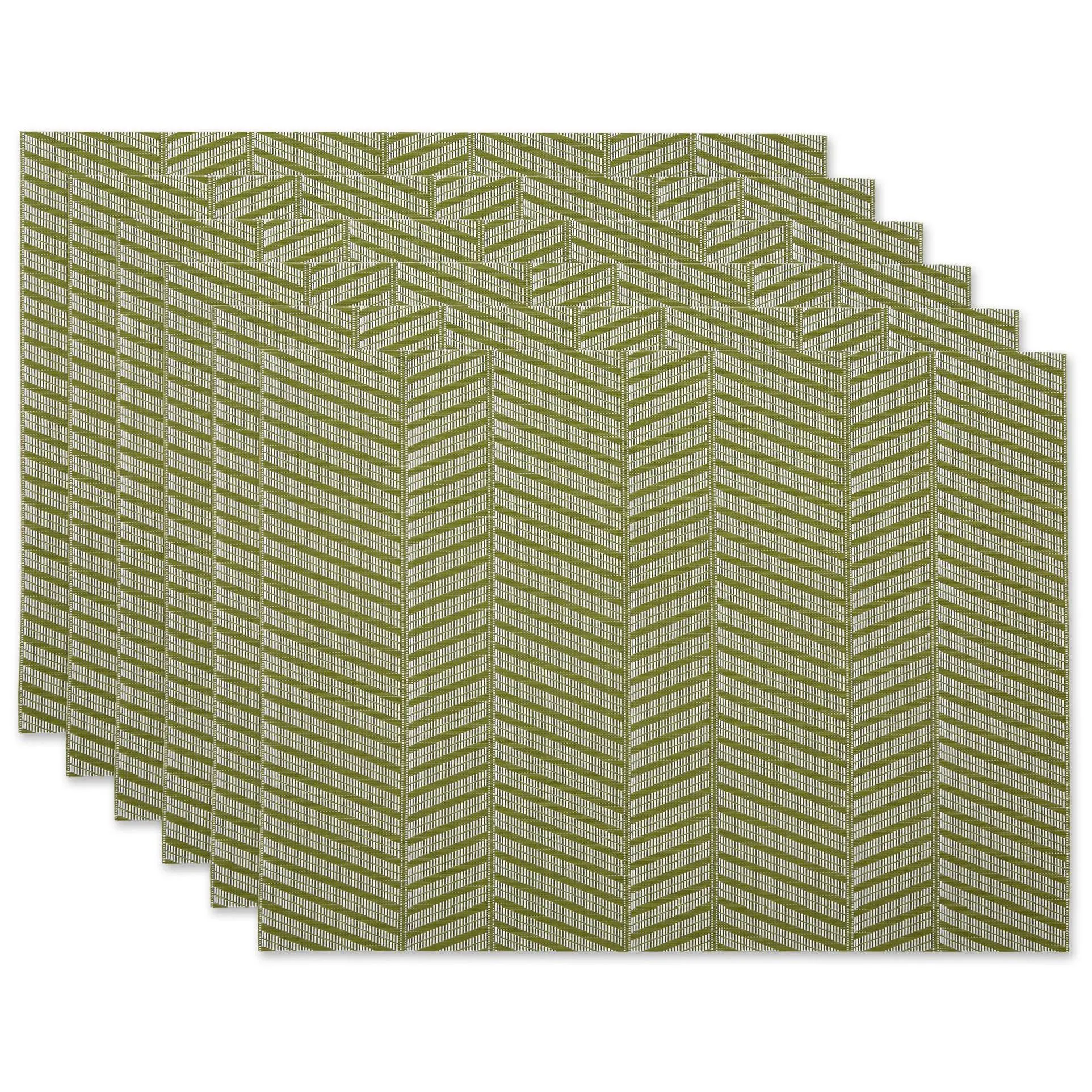 Design Imports Set of 6 Textured Twill Weave Pl acemats