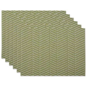 Design Imports Set of 6 Textured Twill Weave Pl acemats