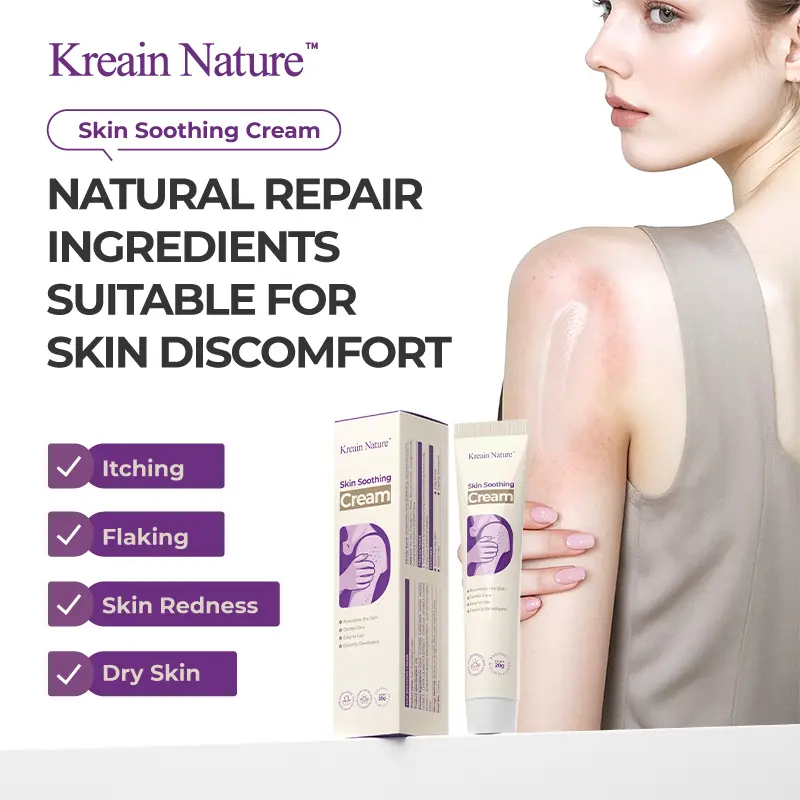 Kreain Nature 3 Skin Soothing Gel, Containing Indian Safflower Root Extract and Tea Tree (Mentha) Leaf Extract. When Applied to the Skin, It can Care for the Skin. Gentle Moisturizing Ceramide Moisturizer