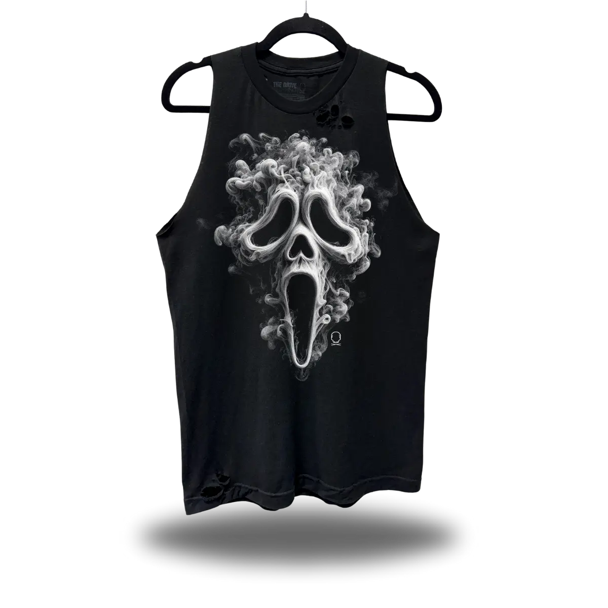 TheDriveClothing Smoke Ghostface Road Rash Black Tank Top – Y2K Streetwear Graphic Tank, Horror Grunge Biker Fashion, TikTok Viral Goth Alt Aesthetic Summer Outfit