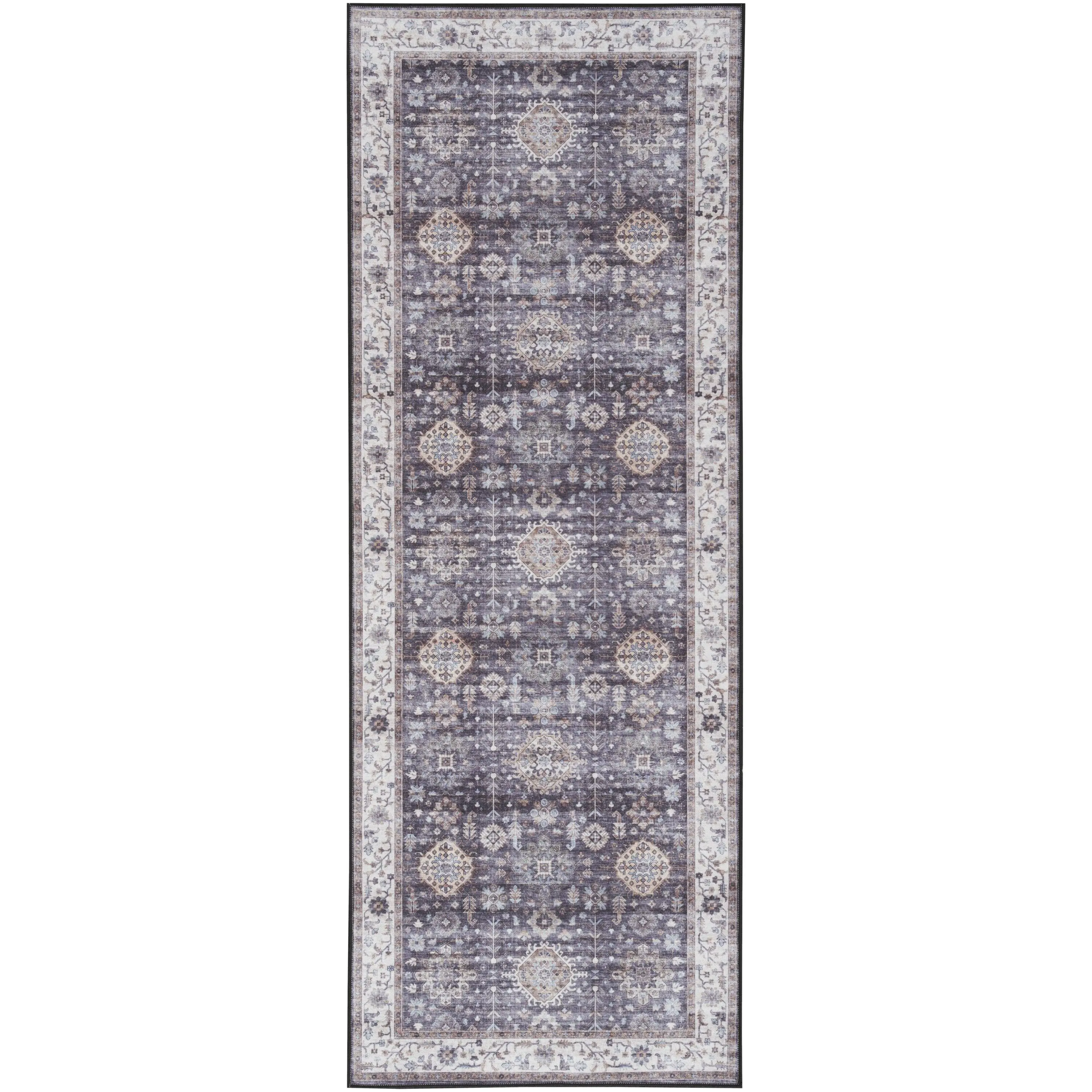 Nourison Home Fulton FUL12 Charcoal Traditional Power-loomed Rug