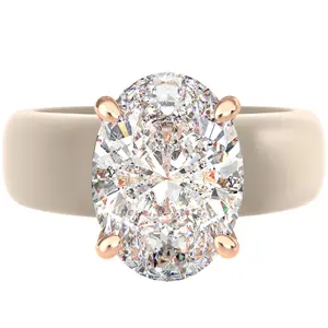 Silicone Ring for Women – 11×8 mm Oval Cut CZ | Patented Design - GlowStone Collection