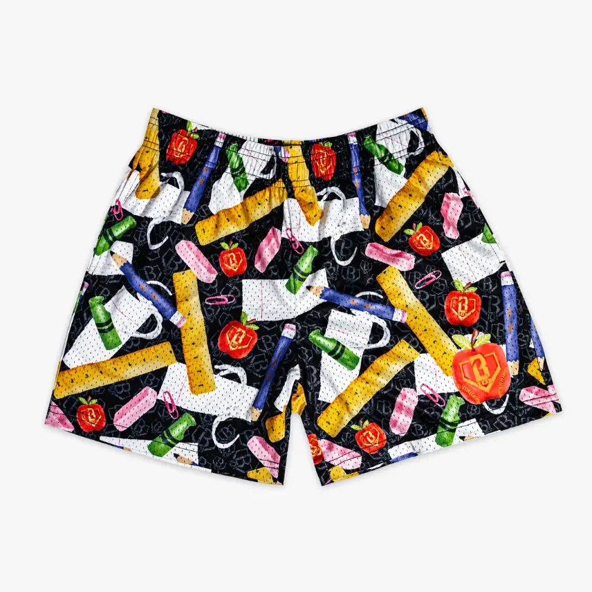 BL101 First Day Fresh Youth Baseball Shorts – Back to School Mesh Shorts for Youth & Adults