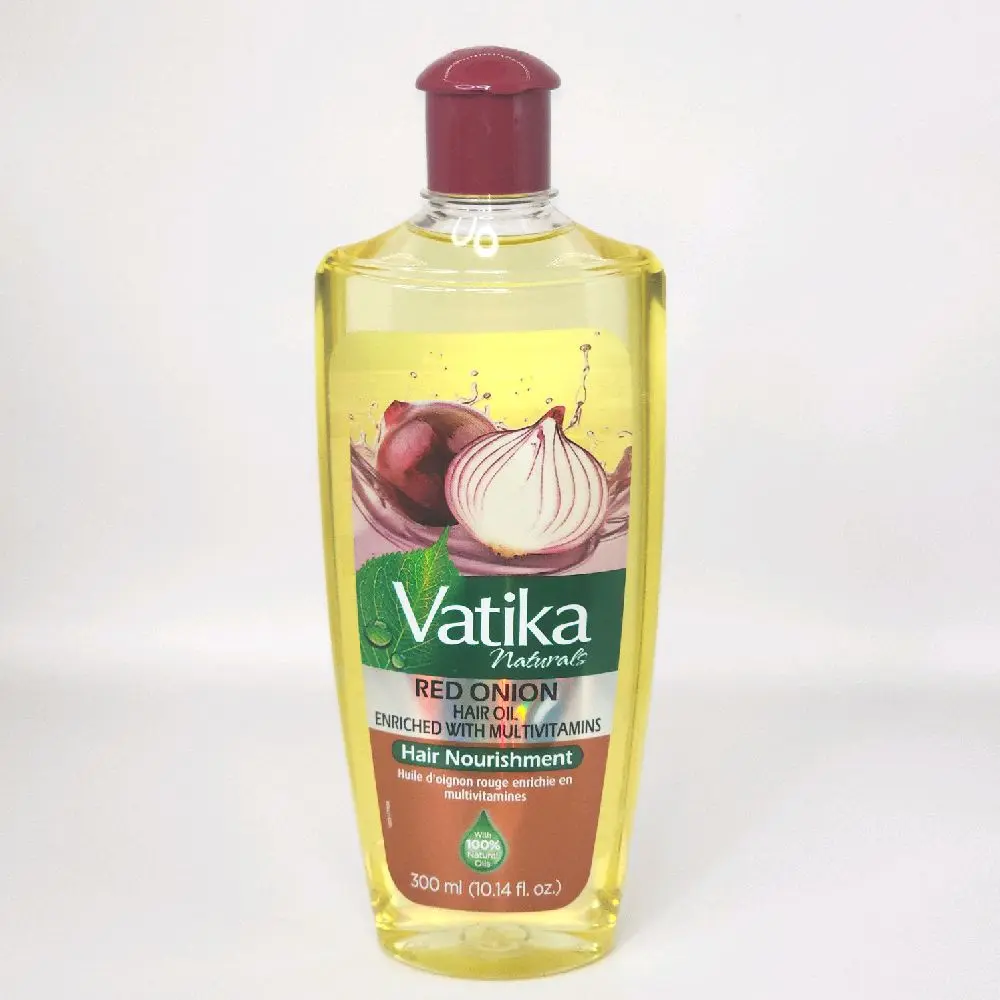 Dabur Vatika Red Onion Anti-Hair Fall & Strengthening Treatment with Vitamins, Natural Conditioner for Scalp Care & Oiling Routine, 300ml, Hydrate, Moisture, Female, Adults, Onion Extract, Anti-Fall, Haircare, Hair Oiling Routine, Hydration, All Types