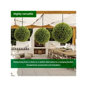 17in Artificial Eucalyptus Topiary Balls 2PCS  Topiary Ball Garden Spheres Decorative Balls for Outdoor Patio Garden and Indoor  Wedding Decoration 44cm Flower Fruit Ornaments