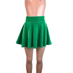 Skater Skirt - Kelly Green Velvet