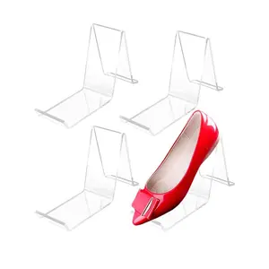 Acrylic Shoe Display Stand, 2 Counts/set Transparent High Heel Shoe Display Rack, Shoe Storage Rack for Home Shopping Mall, Organiser