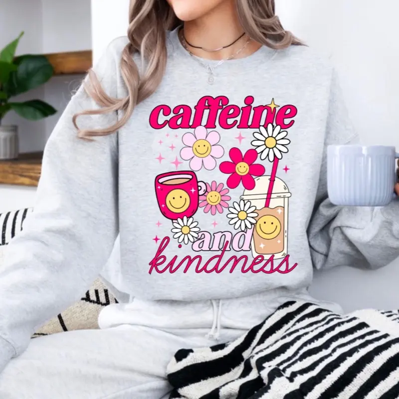 Caffeine and kindness crew tee Caffeine and kindness crew tee