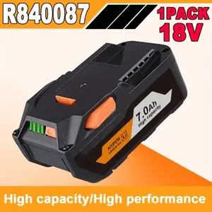 R840087 7.0Ah Replacement for Ridgid 18V Lithium Battery  R840083 R840086 R840085 R840084 AC840085 AC840086 AC840087P AC840089 Power Tool Battery